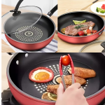 9.4" Nonstick Frying Pan | Food-Grade Stainless Steel | Honeycomb Free spatula