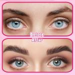 4PCS Microblading Eyebrow Pen Dark Brown Waterproof 2-in-1 Brow Pencil