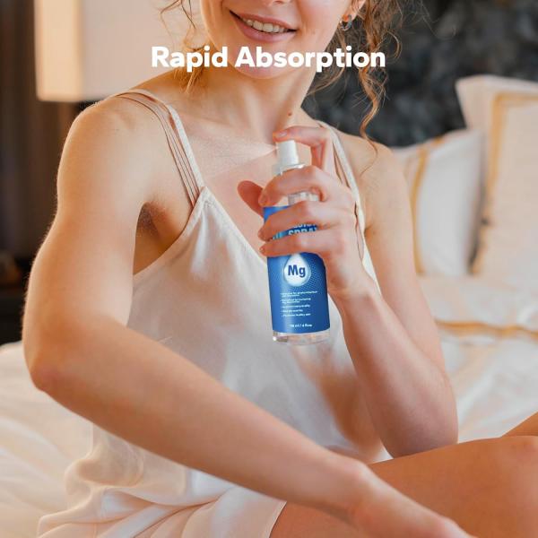 SilkySecret Pure Magnesium Oil Spray 4oz – Natural Magnesium for Feet & Skin