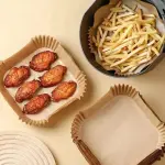 Disposable Air Fryer Paper Liners Non-Stick Oil Proof Square Baking Pads