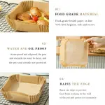Disposable Air Fryer Paper Liners Non-Stick Oil Proof Square Baking Pads