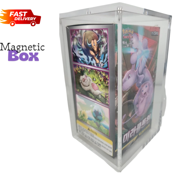 Pokemon Magnetic Booster Box Acrylic BOx Case! Pokémon Card Protective Display