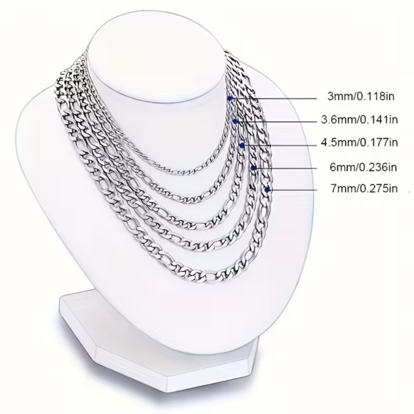 Stainless Steel Chain Necklace – Unisex Silver for Men & Women 20in 24in, 3mm B Budget Basket Deals (108)