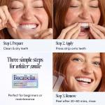 Teeth Whitening Strips for Sensitive Teeth – Natural, Peroxide-Free & Enamel-Safe | Clinically Tested Papaya & Pineapple Enzymes + Aloe & Coconut Oil | 7 Treatments for a Brighter