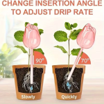 4pcs Pink Tulip Plant Watering Balls, new design slow release watering tool